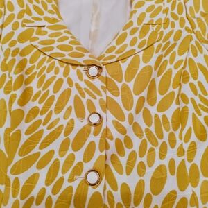Yellow and White women's 2 Piece Suit